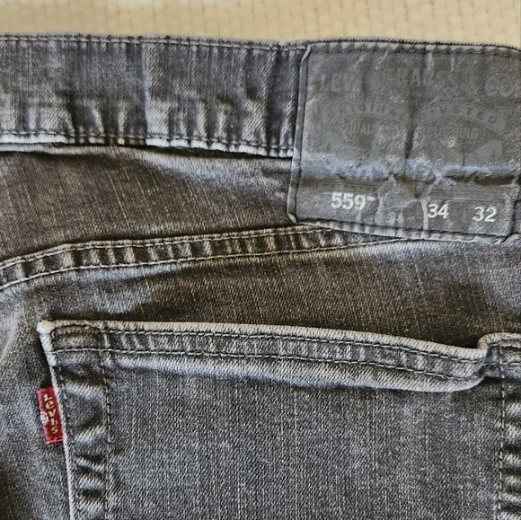 Men's Levi 559 jeans 34 waist, 32 length. Faded black - Picture 4 of 4